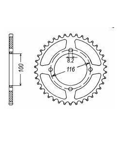 Achtertandwiel aluminium 69 tanden