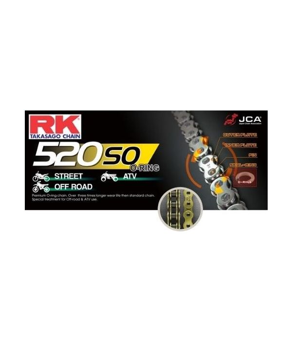 Schakel met kettingslotje RK 520 SOGB goud