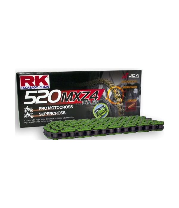 Ketting RK 520 racing cross GROEN 120 L