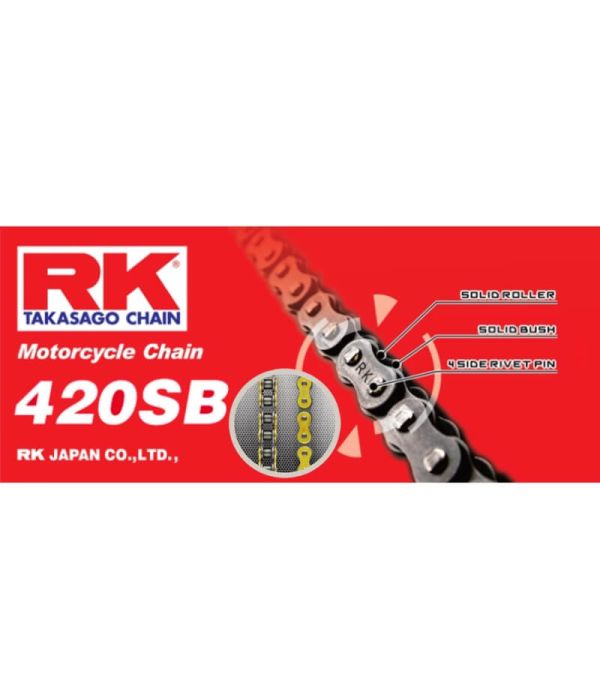 Schakel met kettingslotje RK 420 SBGS goud
