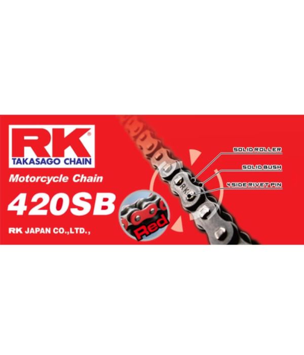 Schakel met kettingslotje RK 420 SBR rood