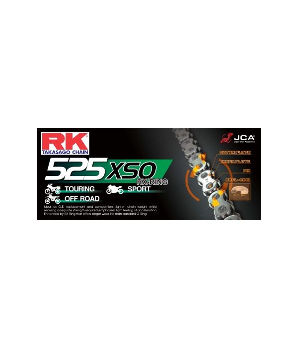 Ketting RK 525 RX'Ring super versterkt goud 112 links