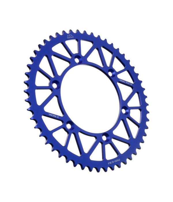 Achtertandwiel aluminium 51 tanden blauw