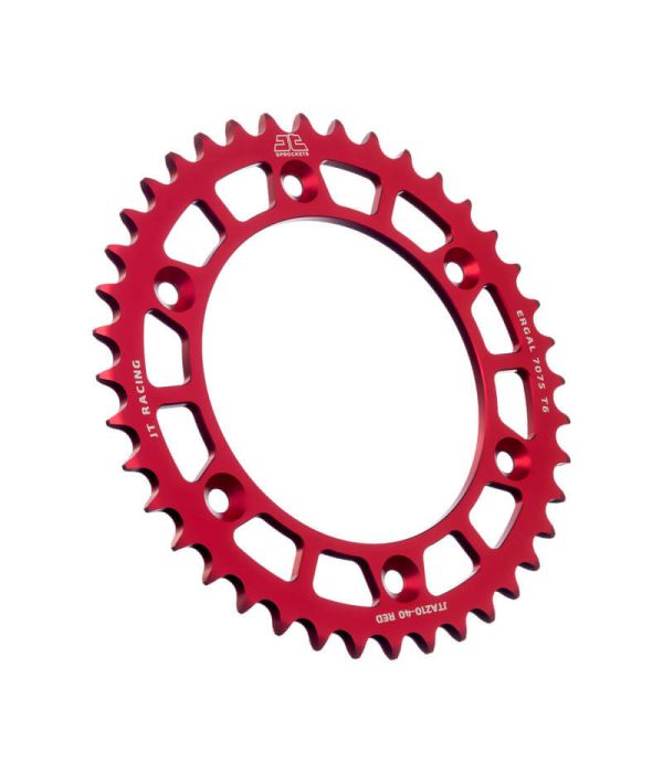 Aluminium achtertandwiel 50t Rood