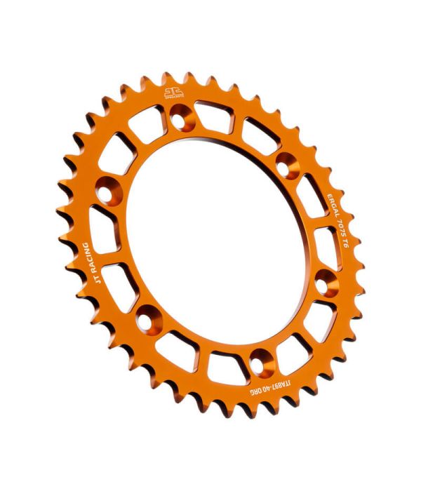 Achtertandwiel aluminium 48 tanden oranje