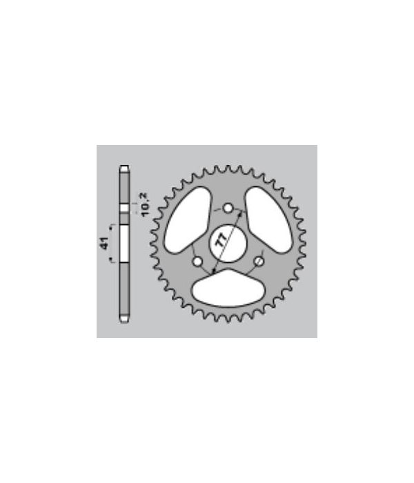 Achtertandwiel aluminium 35 tanden