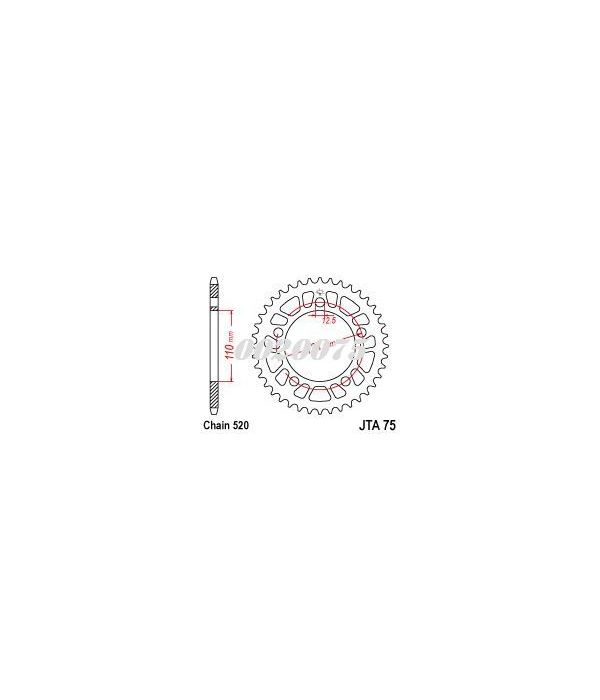 Achtertandwiel aluminium 41 tanden