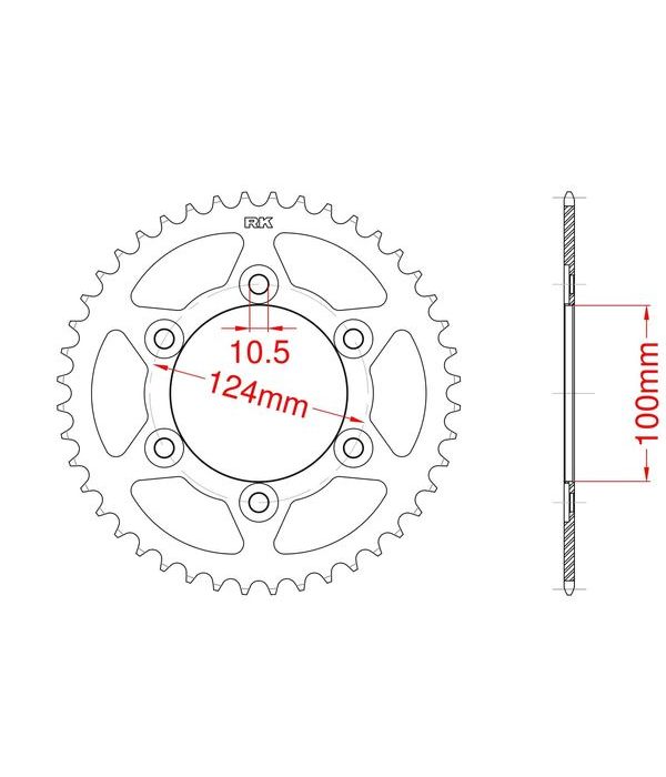 Achtertandwiel aluminium 31 tanden