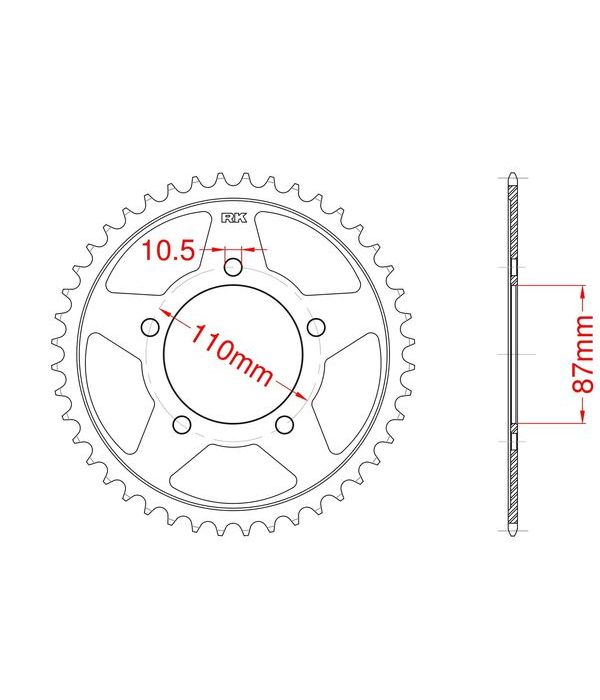 Achtertandwiel alu 50 tanden