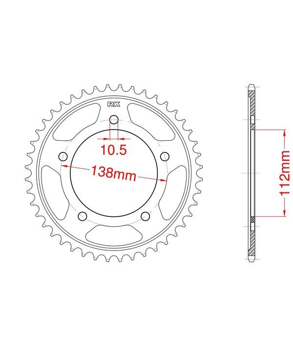 Achtertandwiel alu 50 tanden