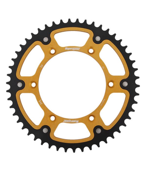Achtertandwiel aluminium 50 tanden hybrid gold