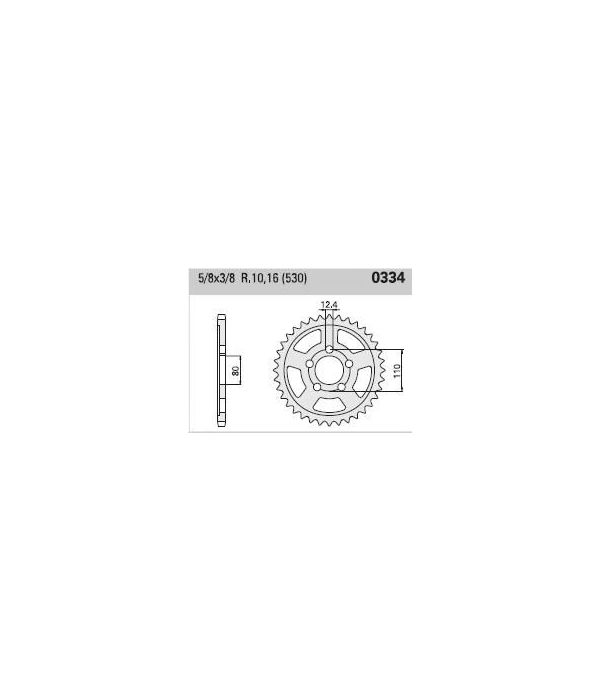 Achtertandwiel aluminium 46 dents