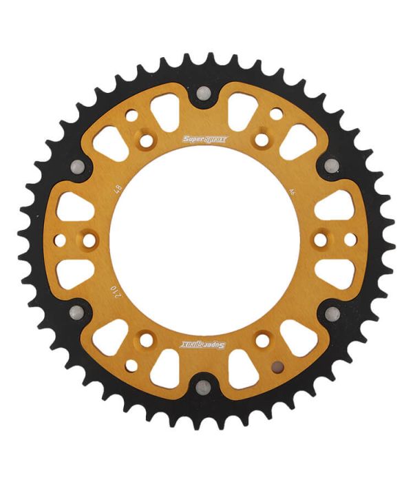 Achtertandwiel aluminium 50 tanden hybrid gold