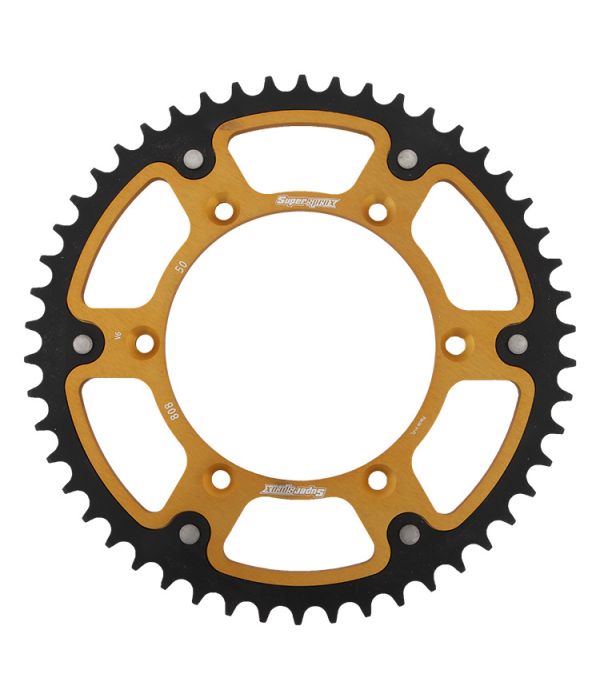 Achtertandwiel aluminium 50 tanden hybrid gold