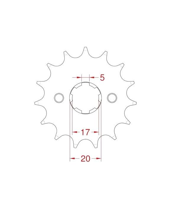 Voortandwiel 13 tanden