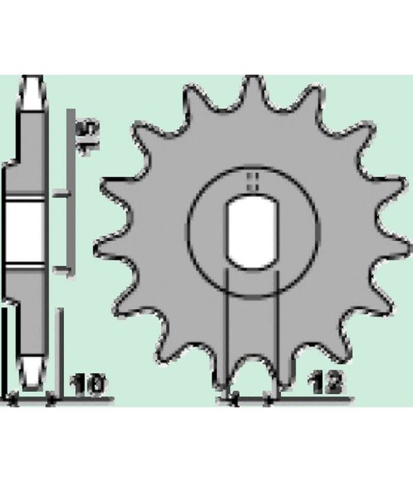 Voortandwiel 12 tanden
