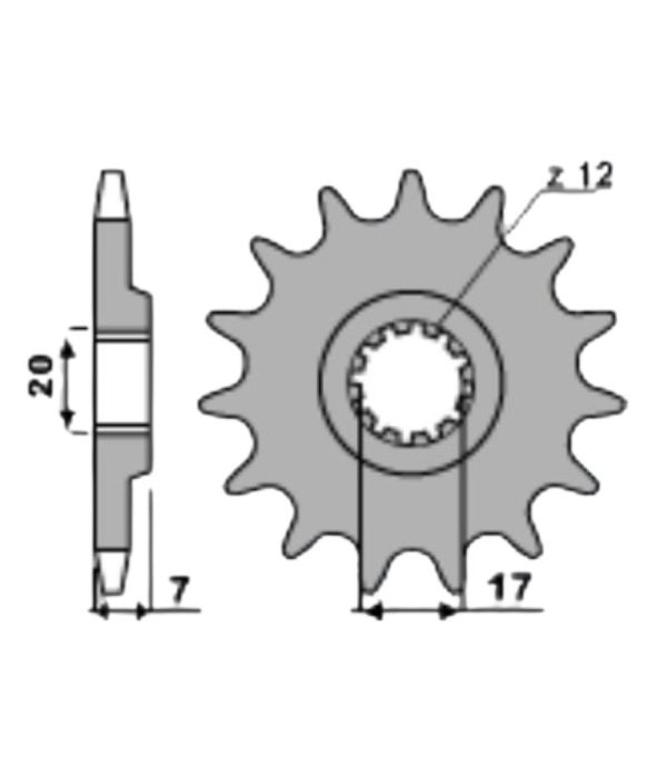Voortandwiel 11 tanden